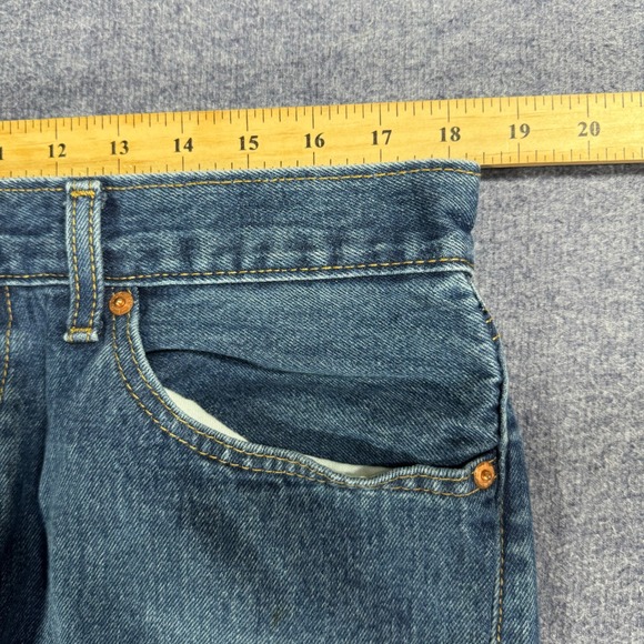 Levi's 505 Regular‎ Fit Jeans Mens W36 L30 Blue Denim Classic Pants - Picture 4 of 5